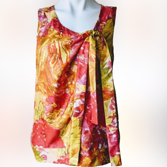 J. Crew BEAUTIFUL 🌷Impressionist Floral 100% Silk Cami Top SZ 4 Style 26996 - Picture 8 of 10